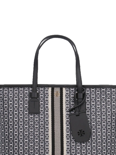 Tory Burch Gemini Link Canvas Small Tote Black for sale online