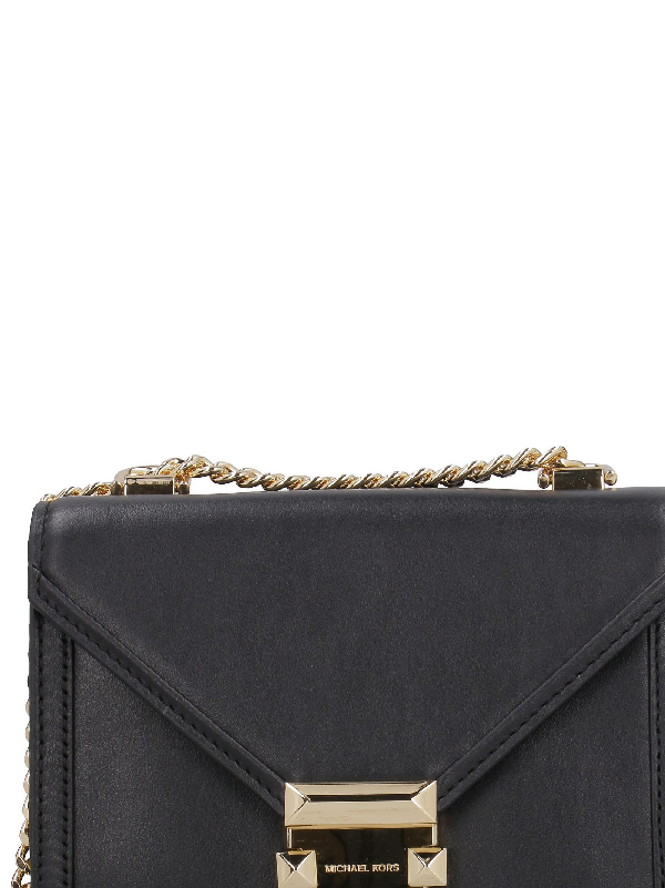 michael kors whitney black and gold