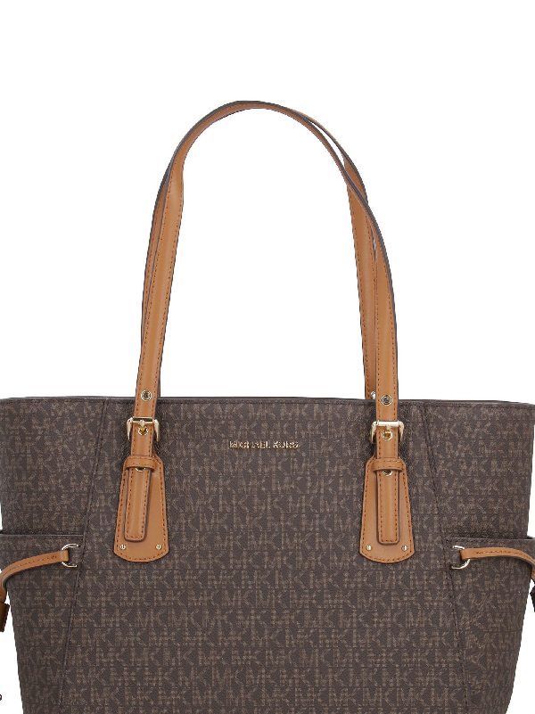 michael kors voyager tote brown