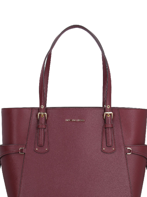 michael kors voyager tote oxblood