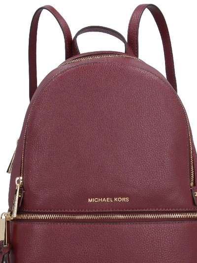 Rhea Leather Backpack In Burgundy