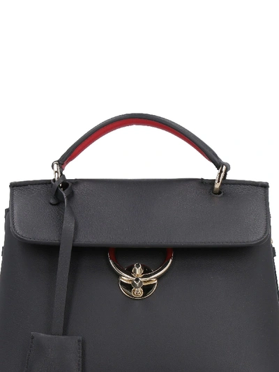 Shop Ferragamo Leather Handbag In Black