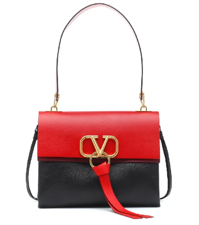 Shop Valentino Vring Medium Leather Shoulder Bag In Multicoloured