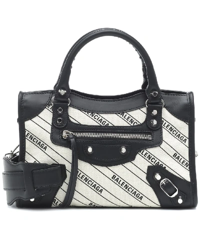 Shop Balenciaga Classic City Mini Canvas Tote In Black