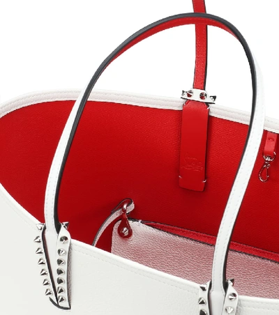 Shop Christian Louboutin Cabata Leather Tote In White