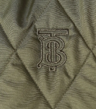 Shop Burberry Dereham 804 Quilted Coat In Green