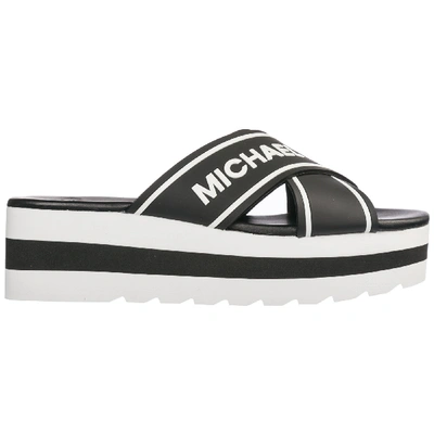 Shop Michael Kors Women's Rubber Slippers Sandals In Black