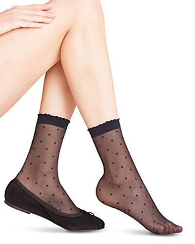 Shop Falke Sheer Dot Ankle Socks In Marine