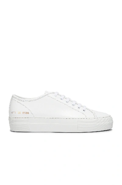 Shop Common Projects Tournament Low Platform Super Sneaker In White