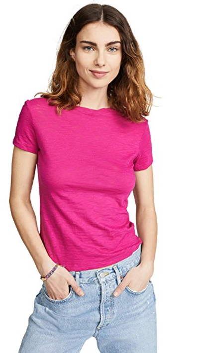 Shop Theory Tiny Tee In Pop Fuchsia