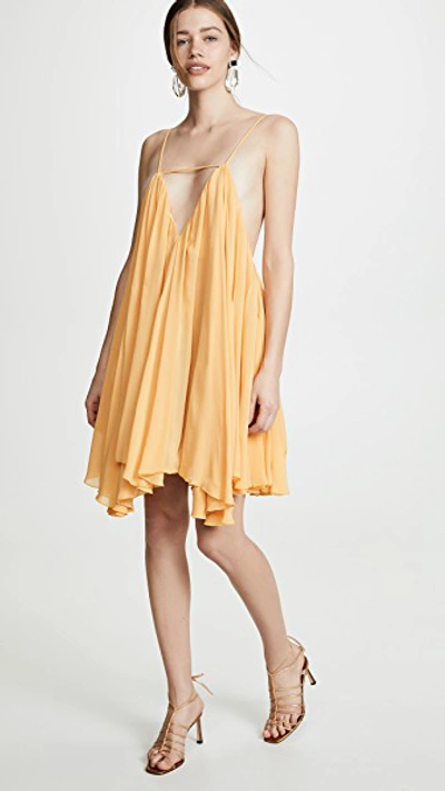 Shop Jacquemus Belezza Mini Dress In Orange