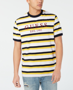 guess striped t shirt men