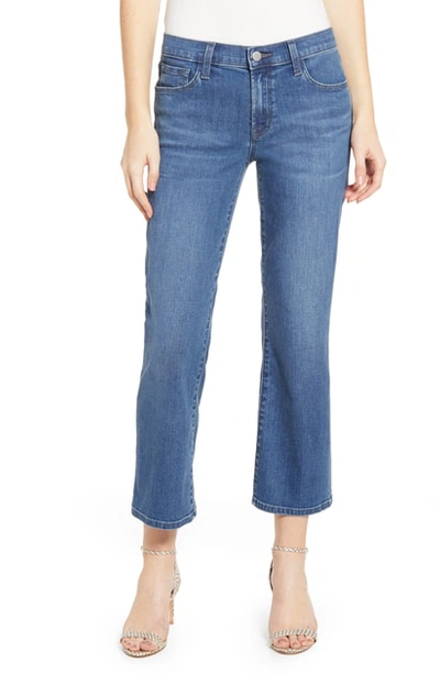 Shop J Brand Selena Crop Bootcut Jeans In Polaris Destruct