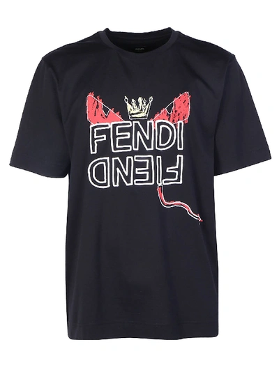 Shop Fendi King Demon T-shirt In Nero