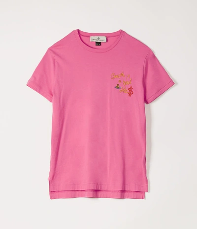 Shop Vivienne Westwood Growth Is A Bad Joke Peru T-shirt Pink