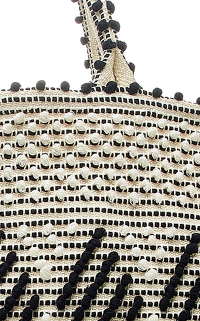 Shop Antonello Large Capriccioli Rombi Woven Tote Bag In Black/white
