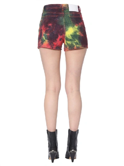 Shop Msgm Tie And Dye-print Shorts In Multicolor