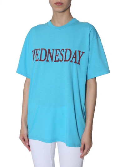 Shop Alberta Ferretti Oversized T-shirt In Azzurro