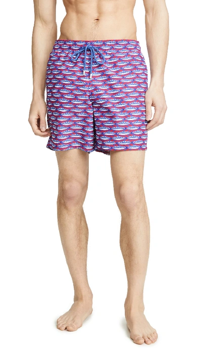 Shop Vilebrequin Marabella Swim Trunks In Gooseberry