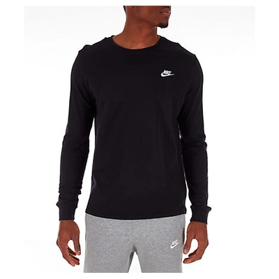 Shop Nike Men's Futura Long-sleeve T-shirt, Black - Size Xxlrg