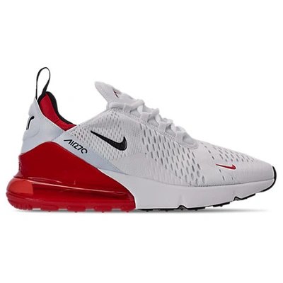 Shop Nike Men's Air Max 270 Casual Shoes, White/red - Size 11.5