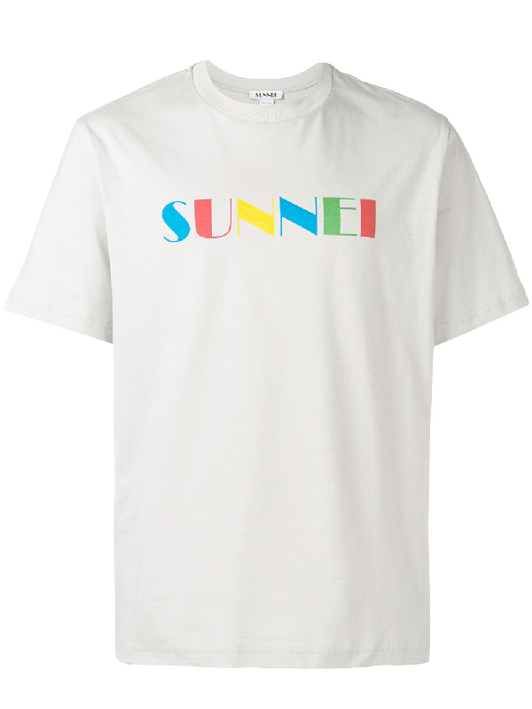 Sunnei Logo T-shirt - Grey | ModeSens