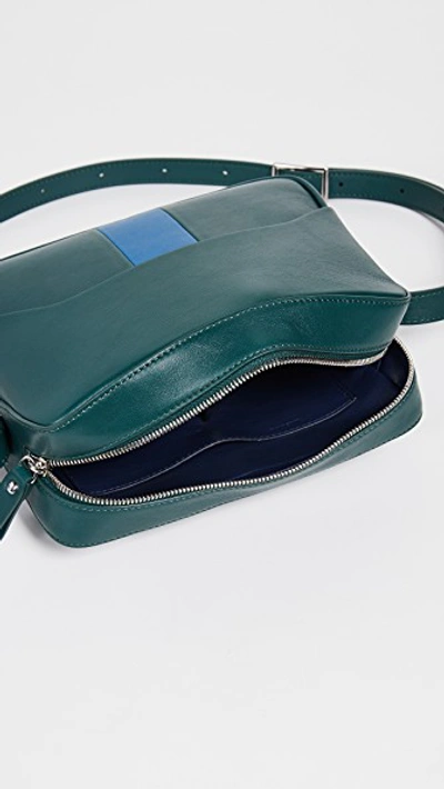 Shop Tibi Garcon Bag In Green/blue