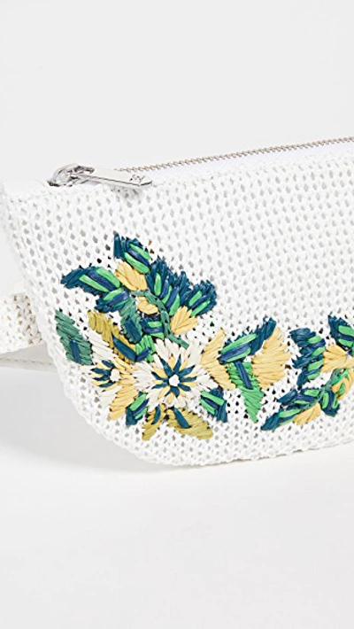 Shop Sam Edelman Darcy Raffia Belt Bag In White