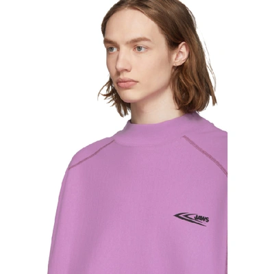 Shop Calvin Klein 205w39nyc Purple Scuba Mock Neck Sweatshirt In 540 Mallow