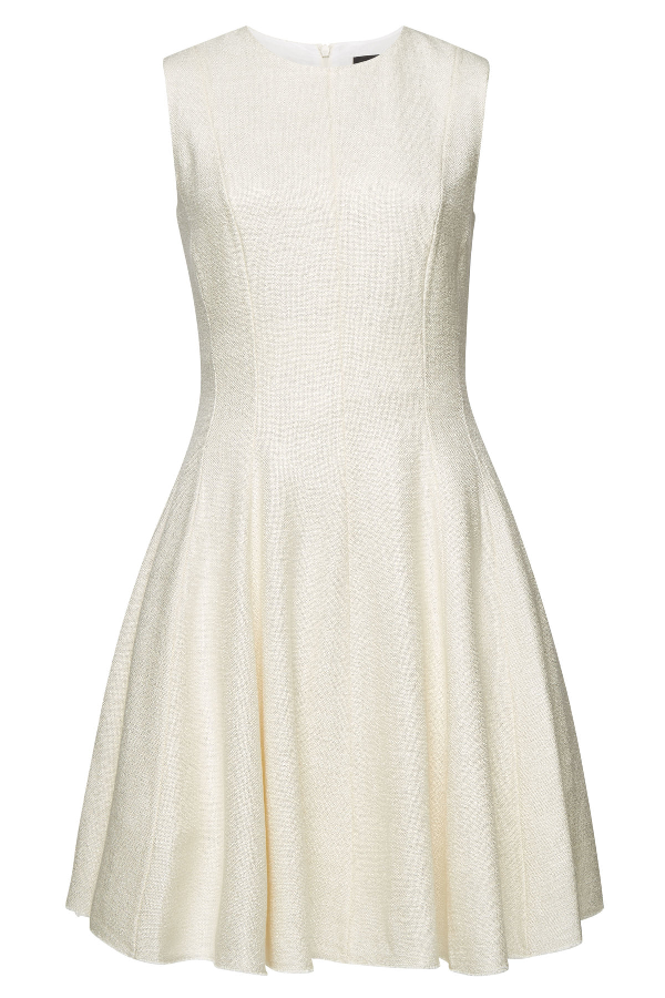 theory white linen dress