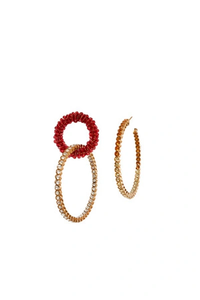 Shop Jacquemus Opening Ceremony Les Creoles Conca Earrings In Red