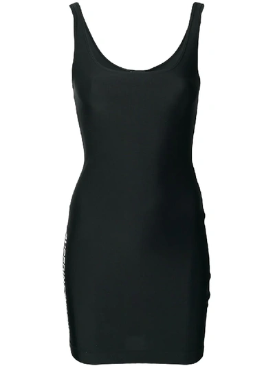 Shop Mia-iam Logo Print Gym Dress - Black