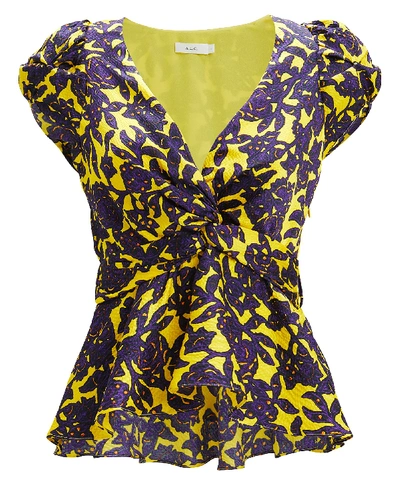 Shop A.l.c Aya Top In Purple,yellow