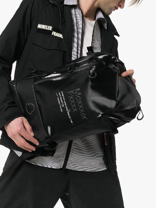 Moncler Genius Black 7 Moncler Fragment Leather Backpack | ModeSens
