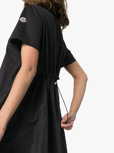 Shop Moncler Ruffle Detail Dress In 999 Black