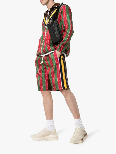 Shop Gucci Horsebit Chain Print Shorts In 3010 Multi