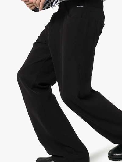 Shop Balenciaga Fluid Flared Trousers In 1000 Black