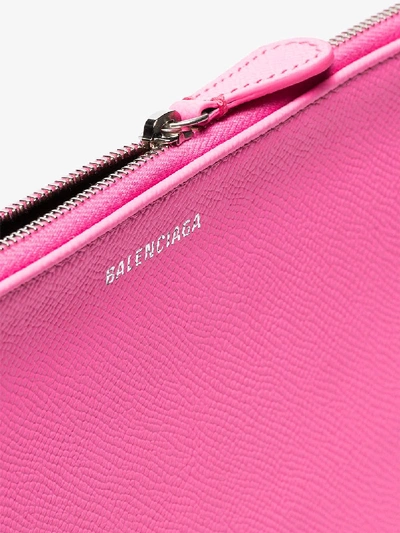 Shop Balenciaga 'ville' Clutch In 111 - Pink