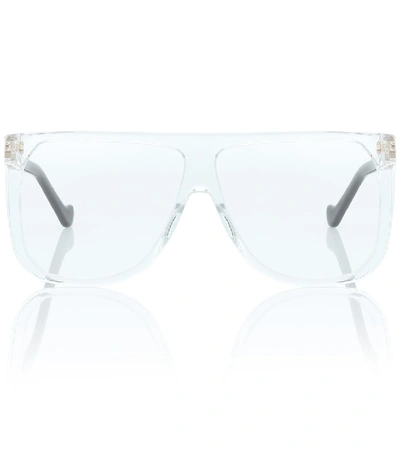 Shop Loewe Filipa Acetate Sunglasses In White