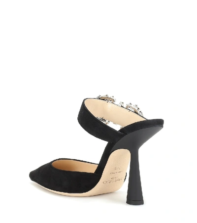 Shop Jimmy Choo Smokey 100 Suede Mules In Black