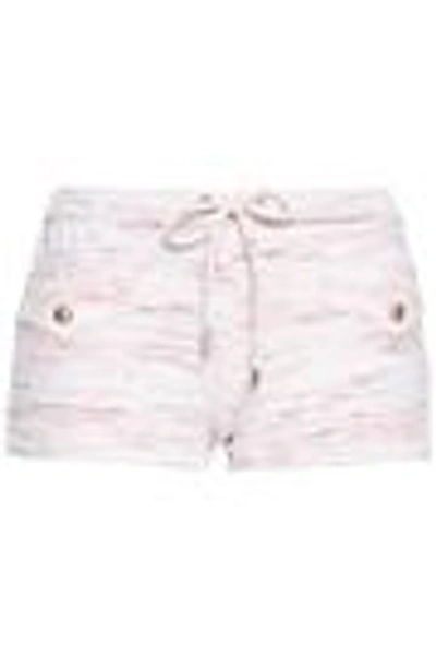 Shop Melissa Odabash Tamara Printed Piqué Swim Shorts In Pastel Pink