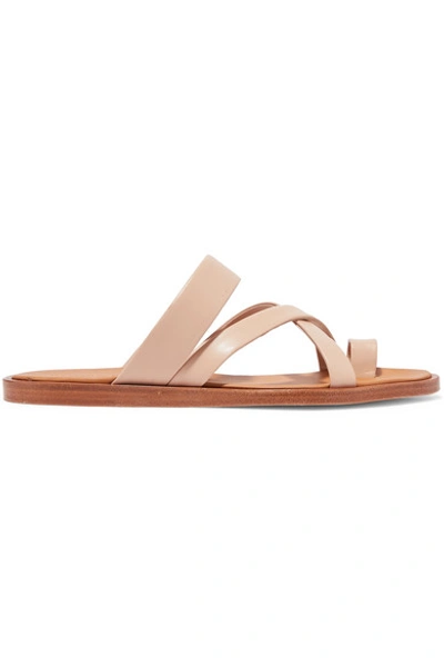 Shop Common Projects Leather Sandals In Neutral