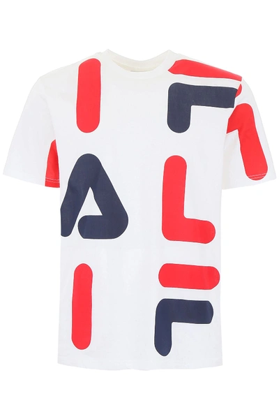 Shop Fila Bennet T-shirt In Chinese Red|bianco