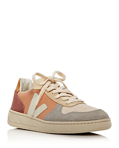 Shop Veja Women's V-10 Multi-colored Low Top Sneakers In Pink Multi