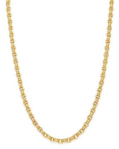 Shop Roberto Coin 18k Yellow Gold Amuletto Diamond Chain Collar Necklace, 16.5 In White/gold