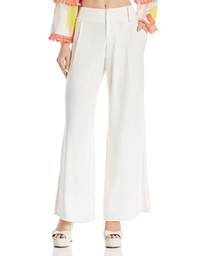 Shop Alice And Olivia Alice + Olivia Eric Wide-leg Pants In Off White