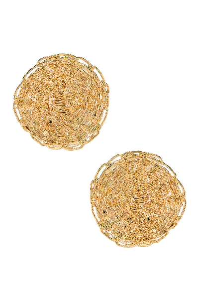 Shop Chloé Circle Earrings In Gold