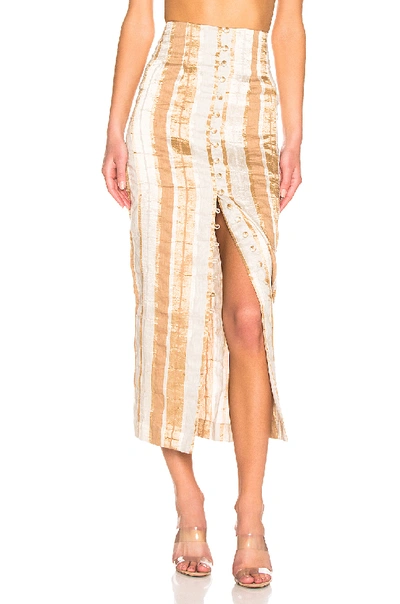 Shop Cult Gaia Hera Skirt In Natural Stripe