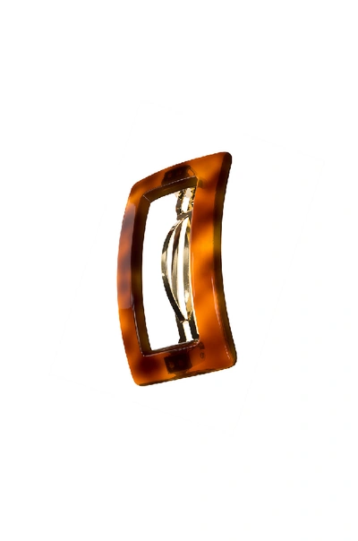 Shop France Luxe Camille Cutout Barrette In Brown. In Tortoise