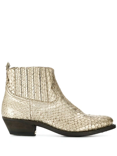 Shop Golden Goose Crosby Ankle Boots In Gold Viper